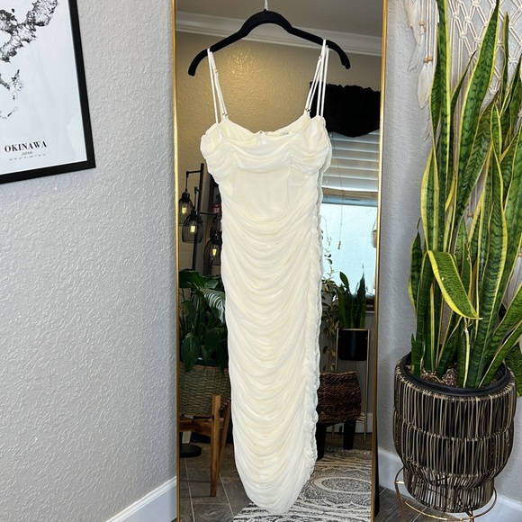 House of CB 'Sirene' Gathered Organza Mesh Dress NWOT - Picture 7 of 9